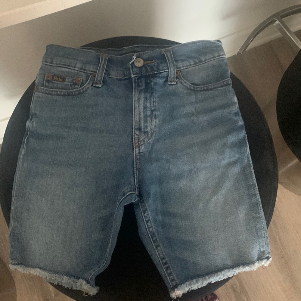 Boys polo denim shorts kids